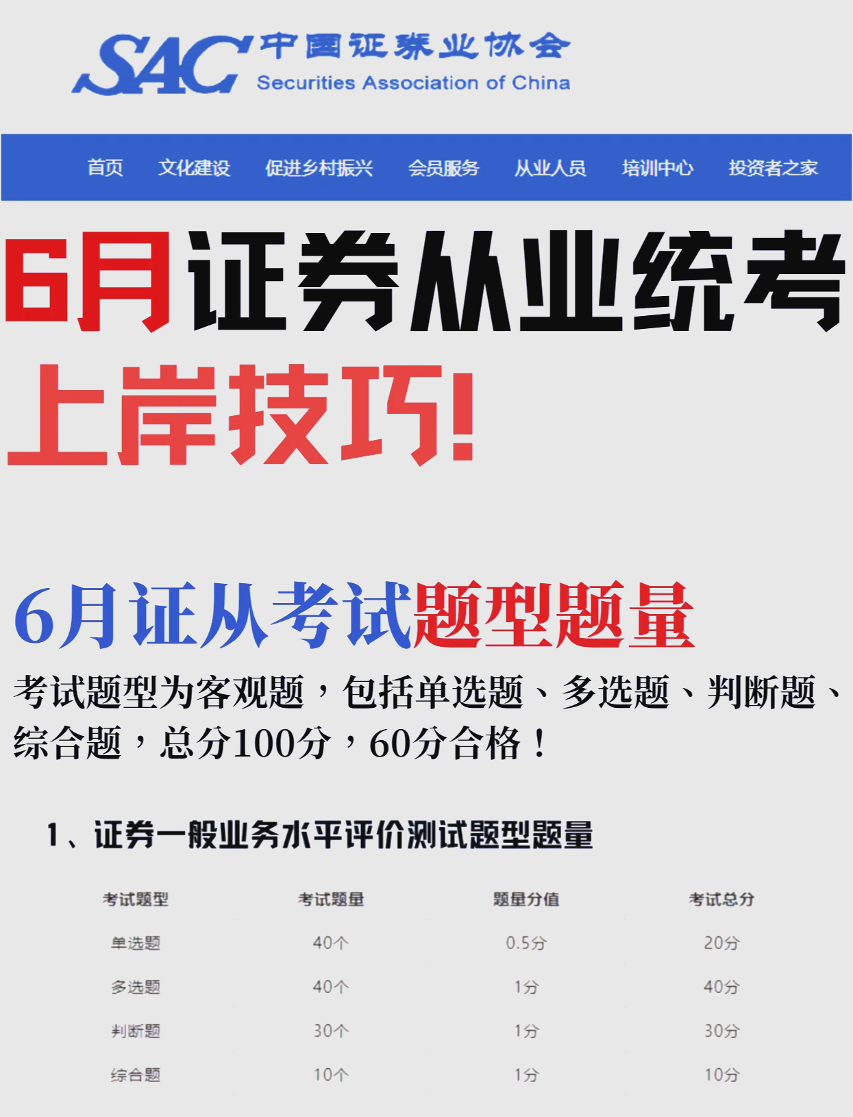 证券从业资格题型(证券从业资格证真题及答案)